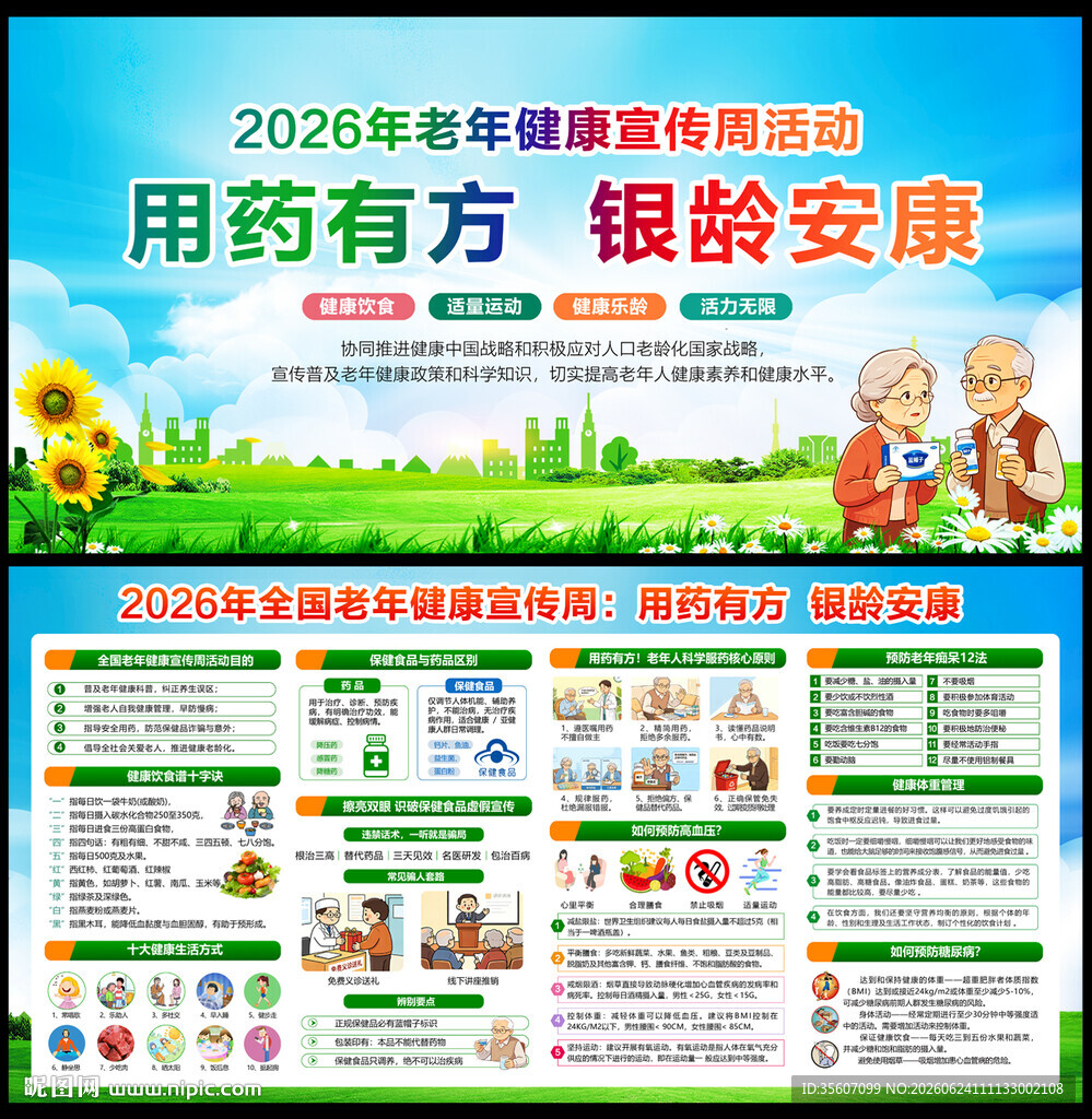 2026全国老年健康宣传周展板