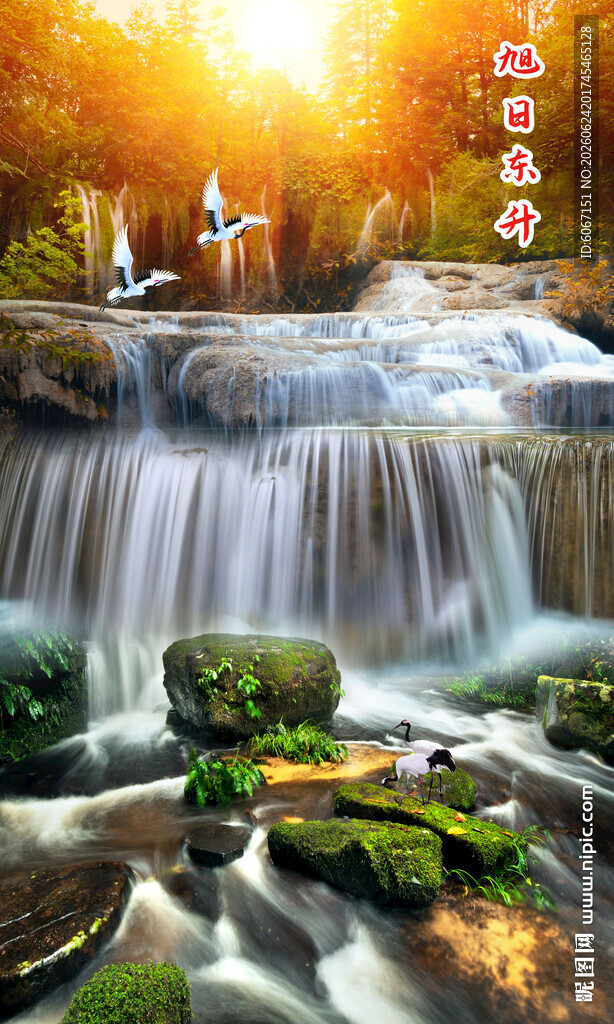 竖幅山水画