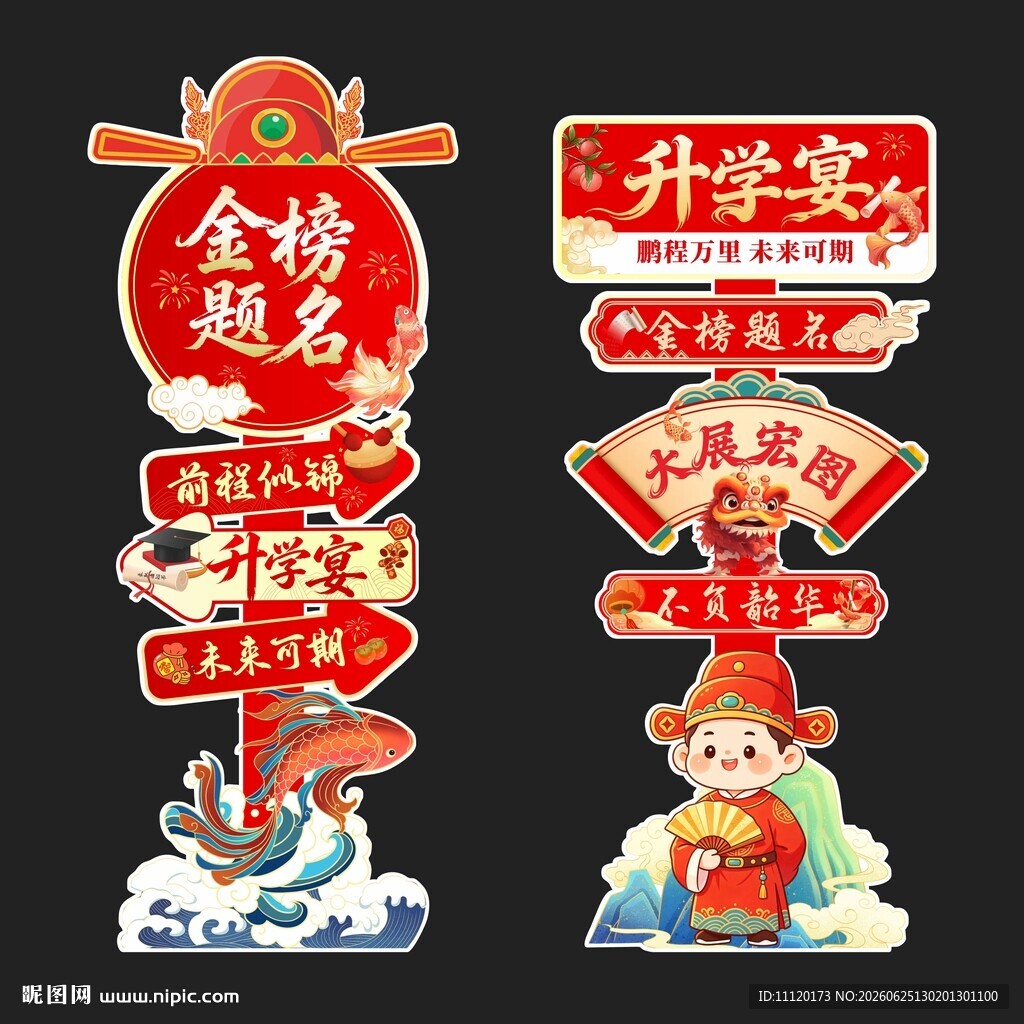 升学宴立牌指引牌路引