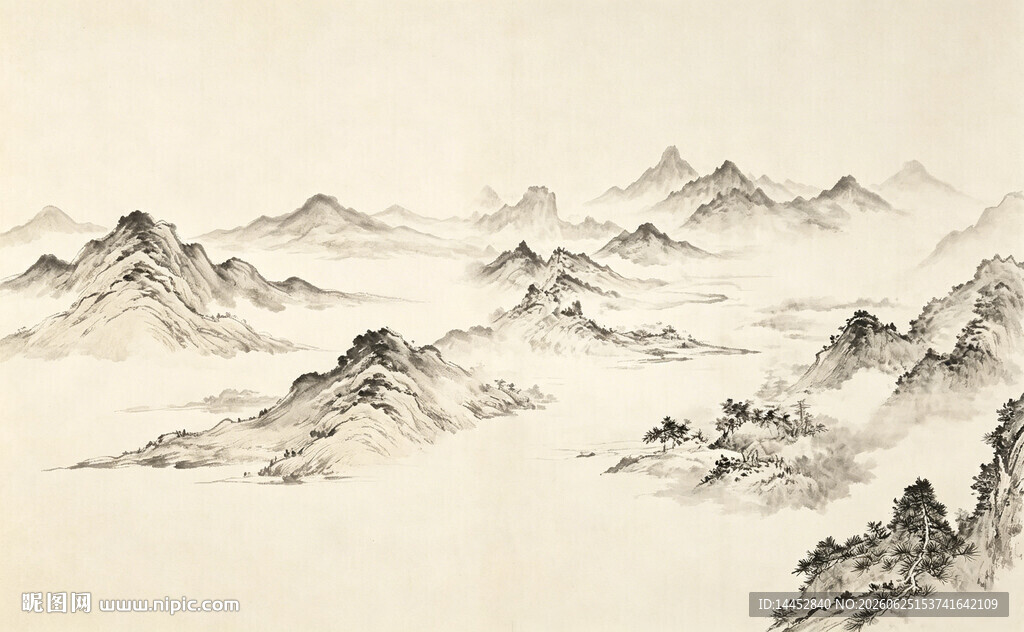 水墨山水图