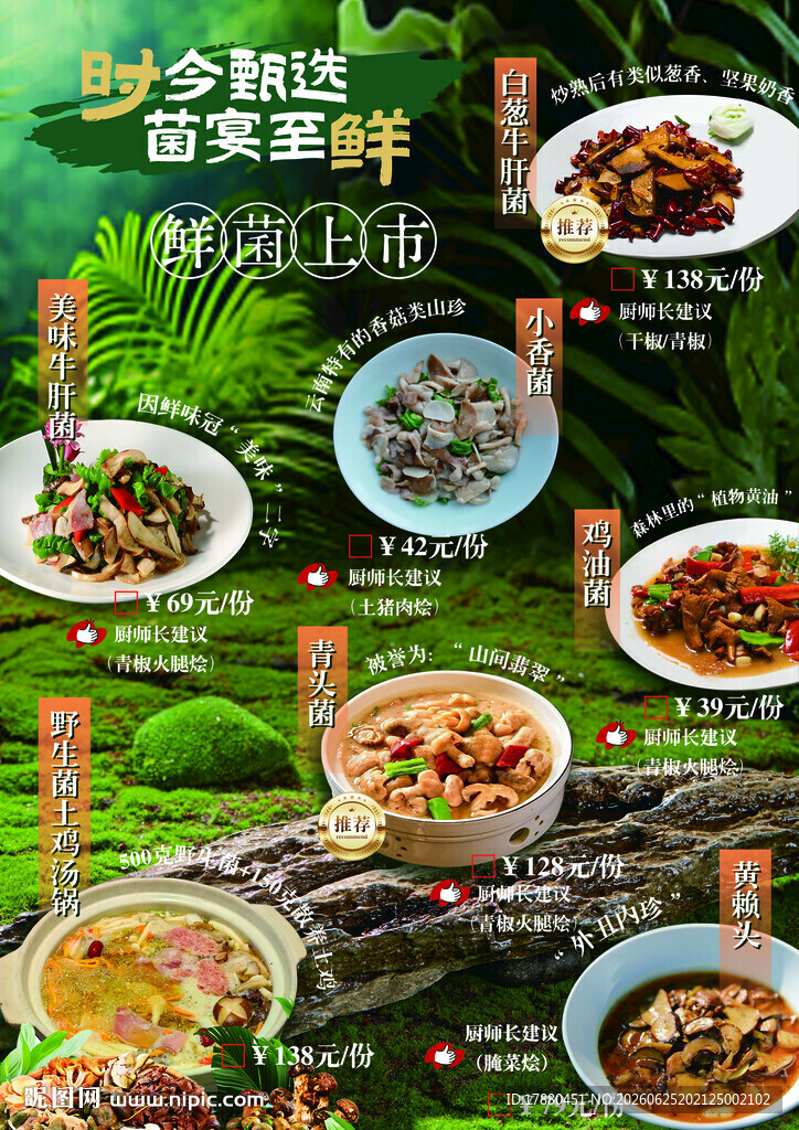 野生菌海报