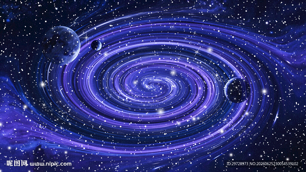 蓝色宇宙星空旋涡