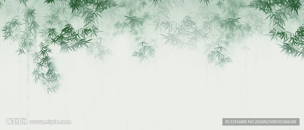 水墨竹子装饰画
