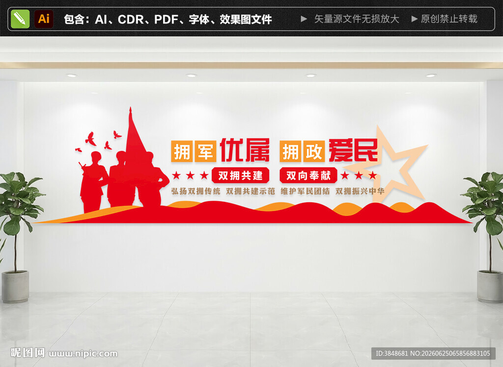 拥政爱民文化墙