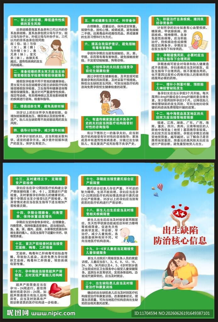 预防出生缺陷日三折页