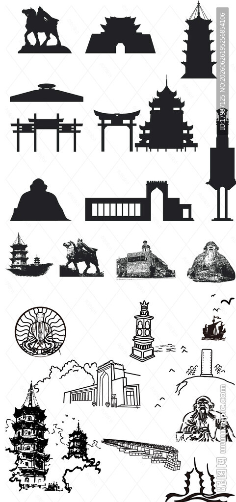 泉州城市建筑剪影
