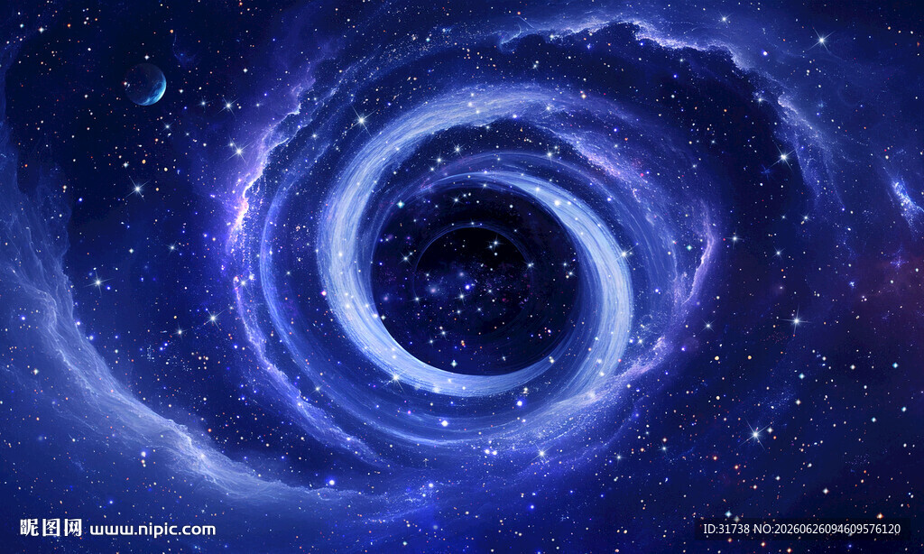 梦幻宇宙星空黑洞景观背景图