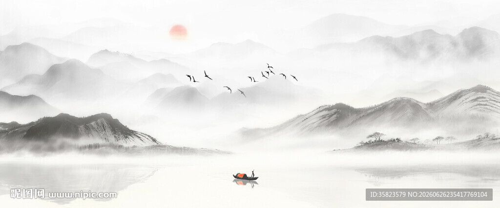 新中式意境山水画