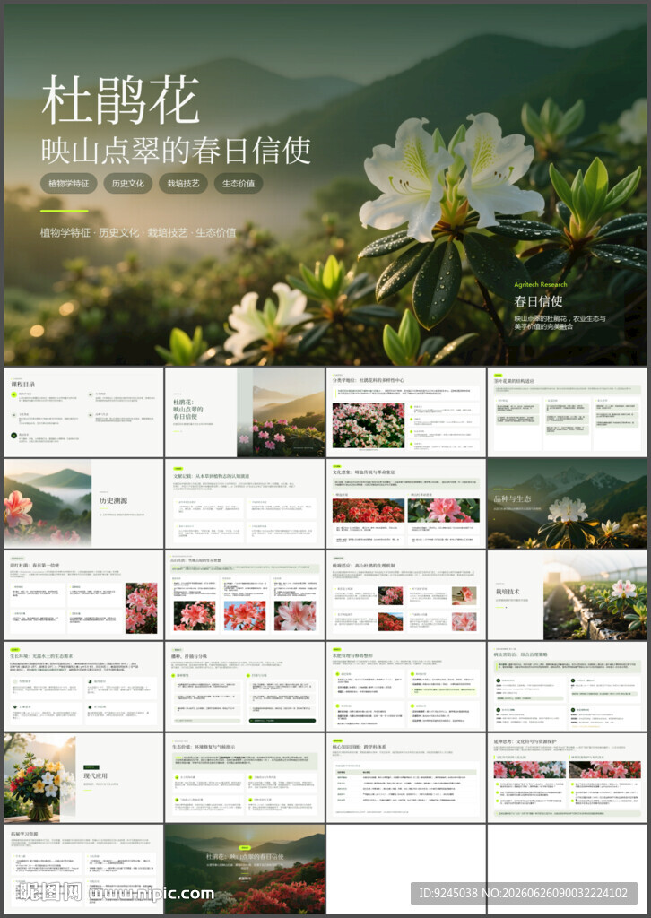 映山点翠杜鹃花介绍ppt课件