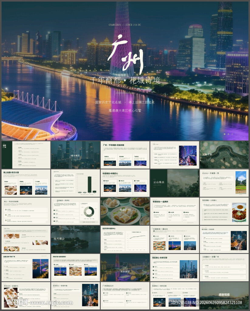 广州印象城市介绍旅游宣传PPT