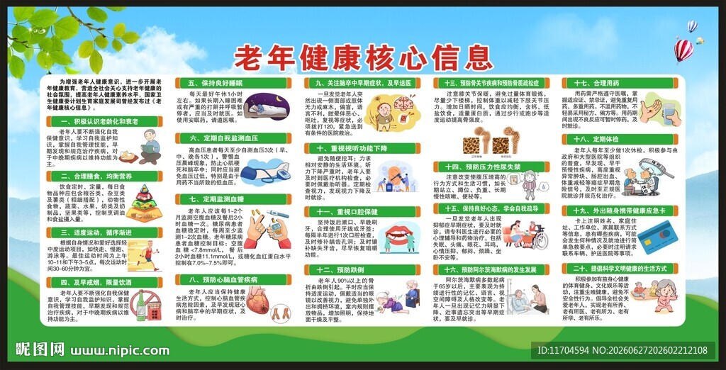 老年健康核心信息