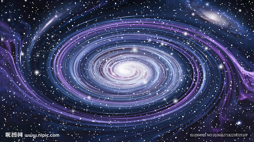 蓝紫色星空旋涡吊顶