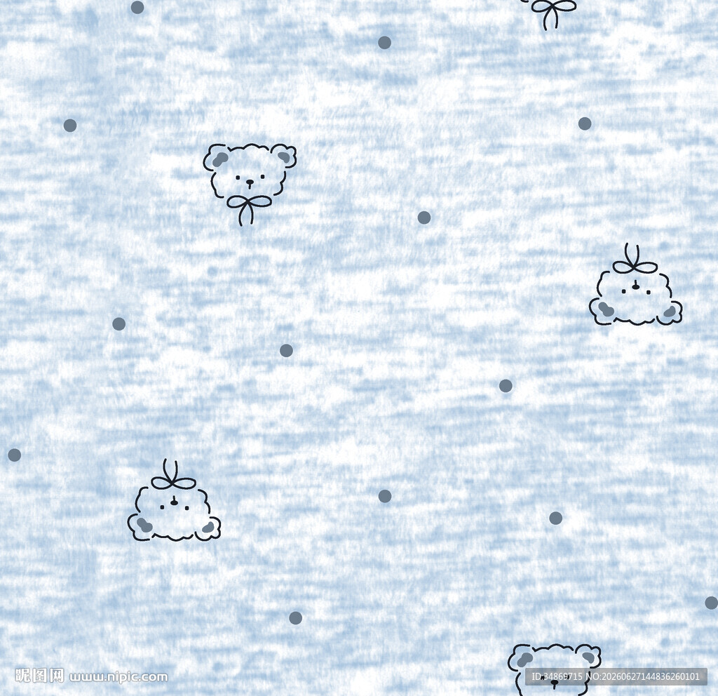 麻灰效果小熊雪花