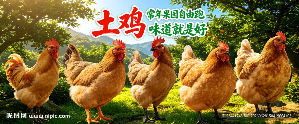 果园散养土鸡