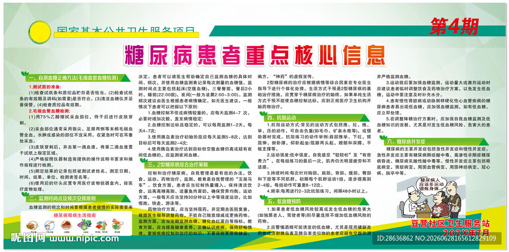 糖尿病患者信息知识宣传栏