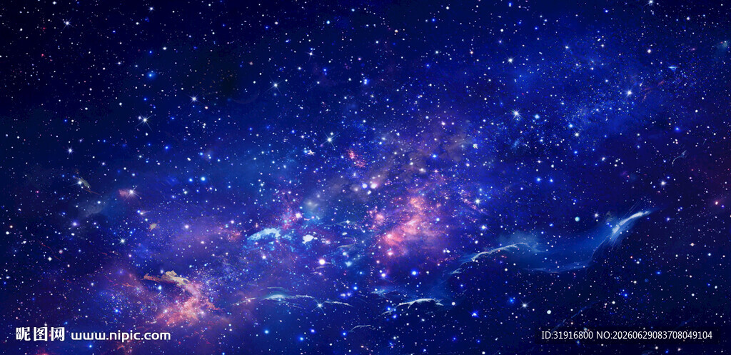 蓝色灯箱星空图