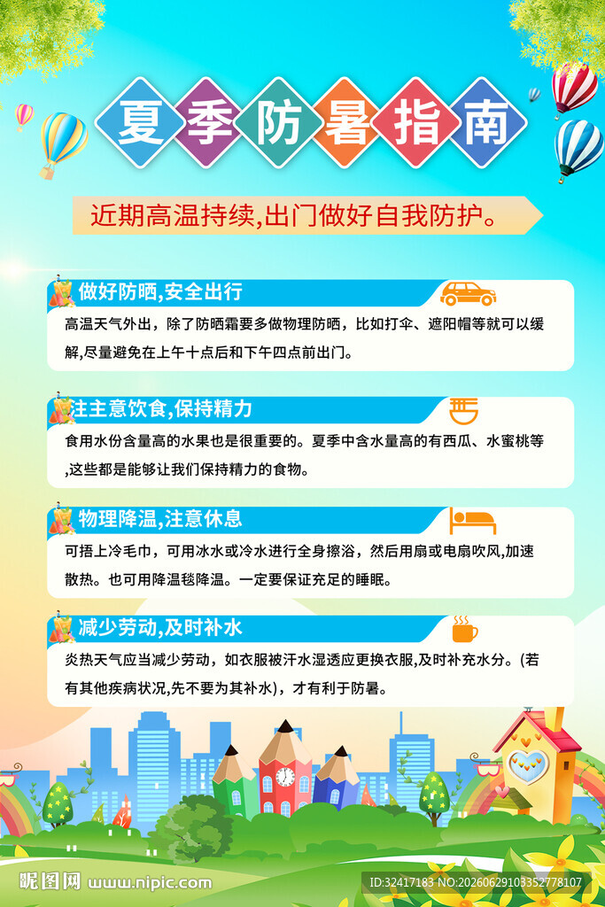 夏季防暑海报