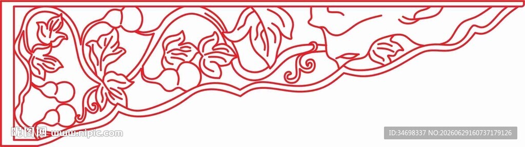 传统剪纸花边图案