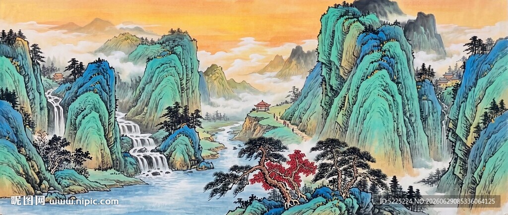 水墨国画山水