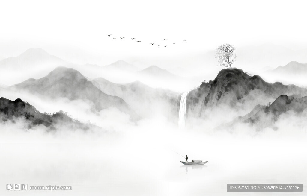 山水水墨画