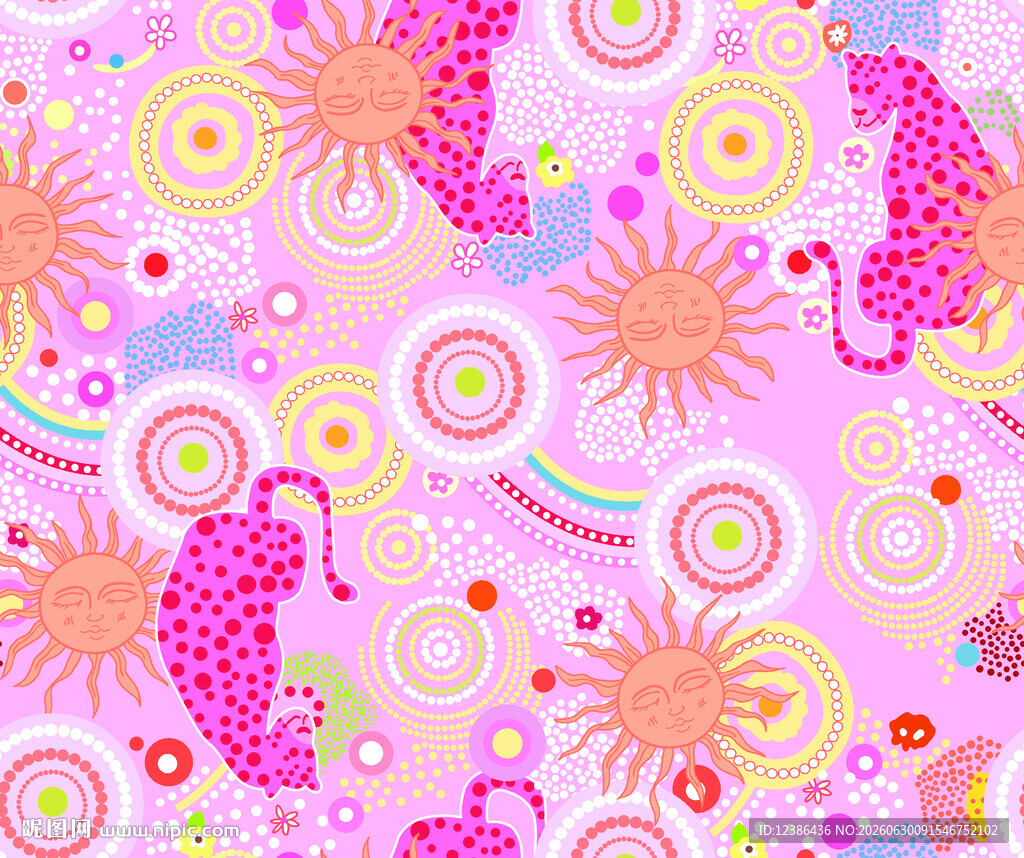 矢量粉花纹