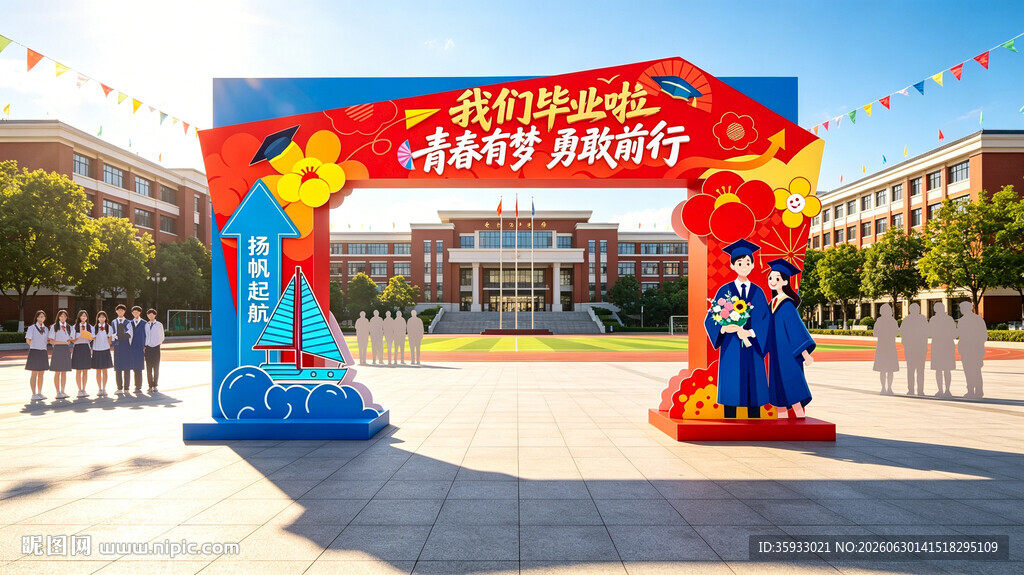 毕业门头