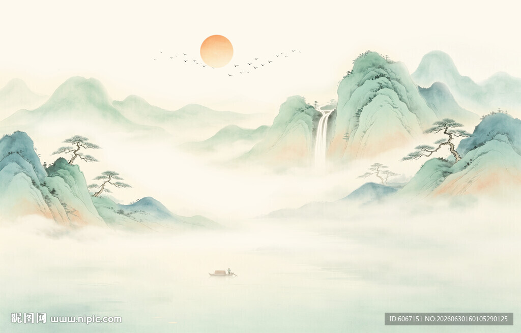 水墨山水画