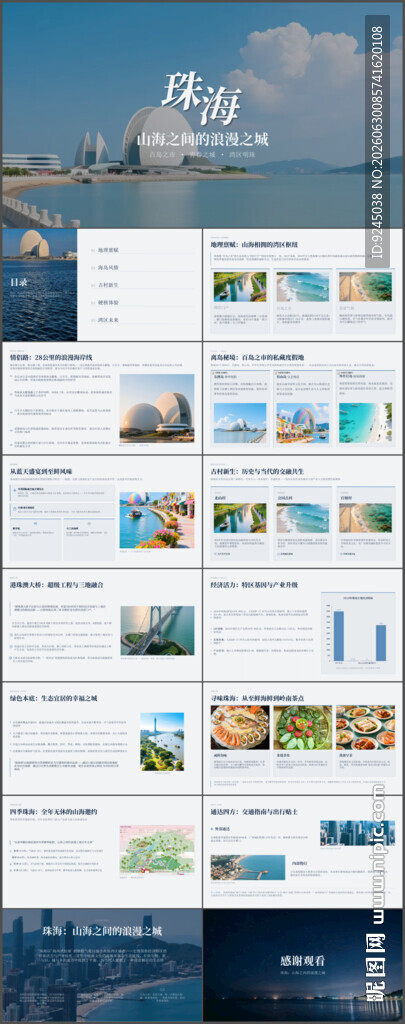 珠海印象城市介绍旅游宣传PPT