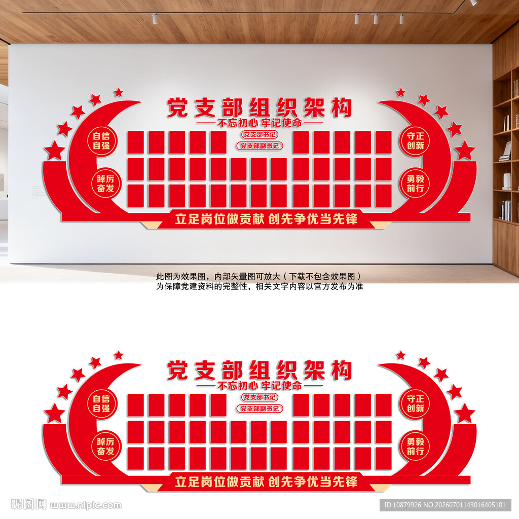 党支部组织架构文化墙