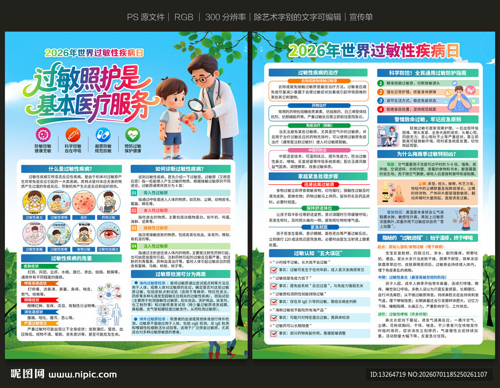 2026世界过敏性疾病日宣传单