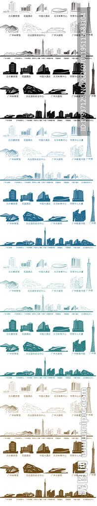 广州城市建筑旅游剪影