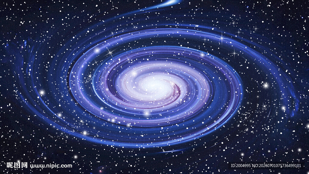 蓝色宇宙旋涡星空