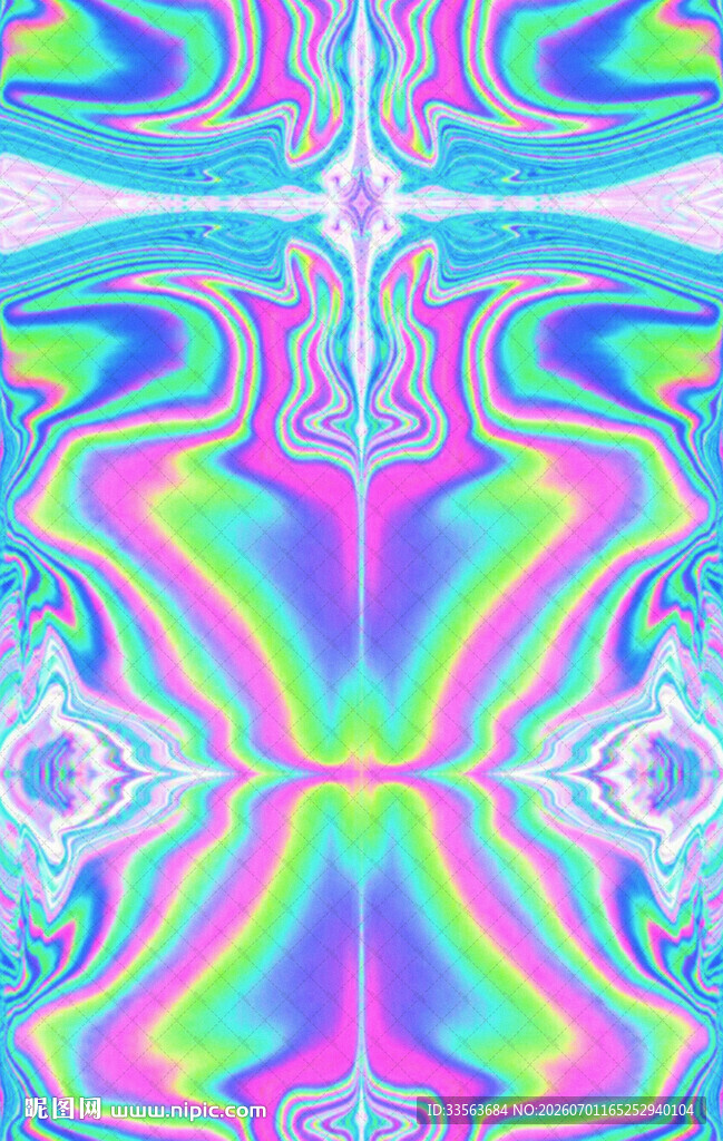 梦幻炫彩抽象几何图案
