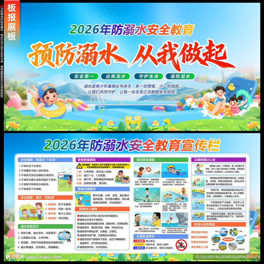 防溺水展板