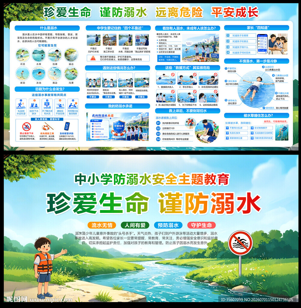 预防溺水展板