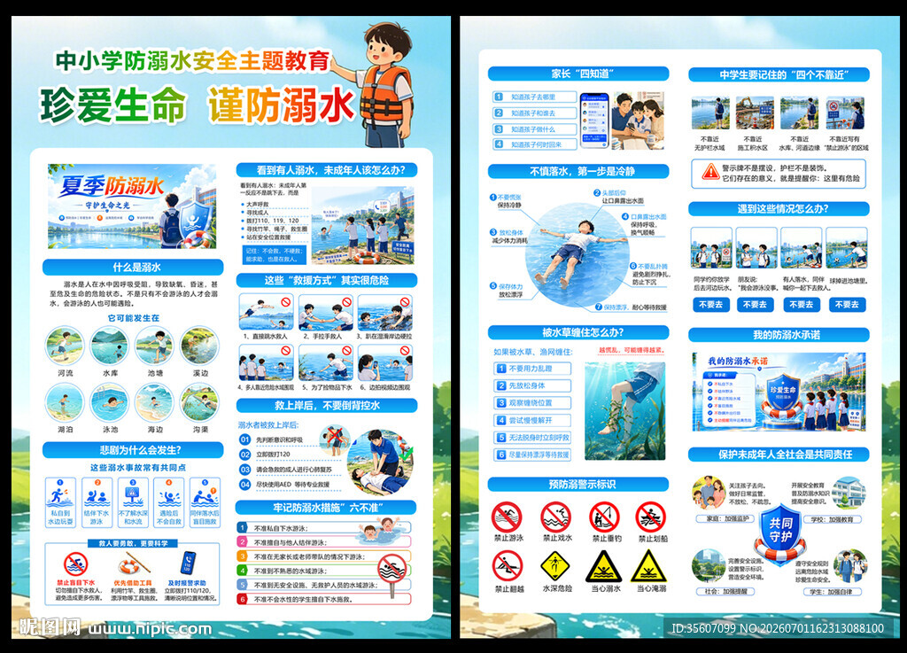 2026防溺水宣传单