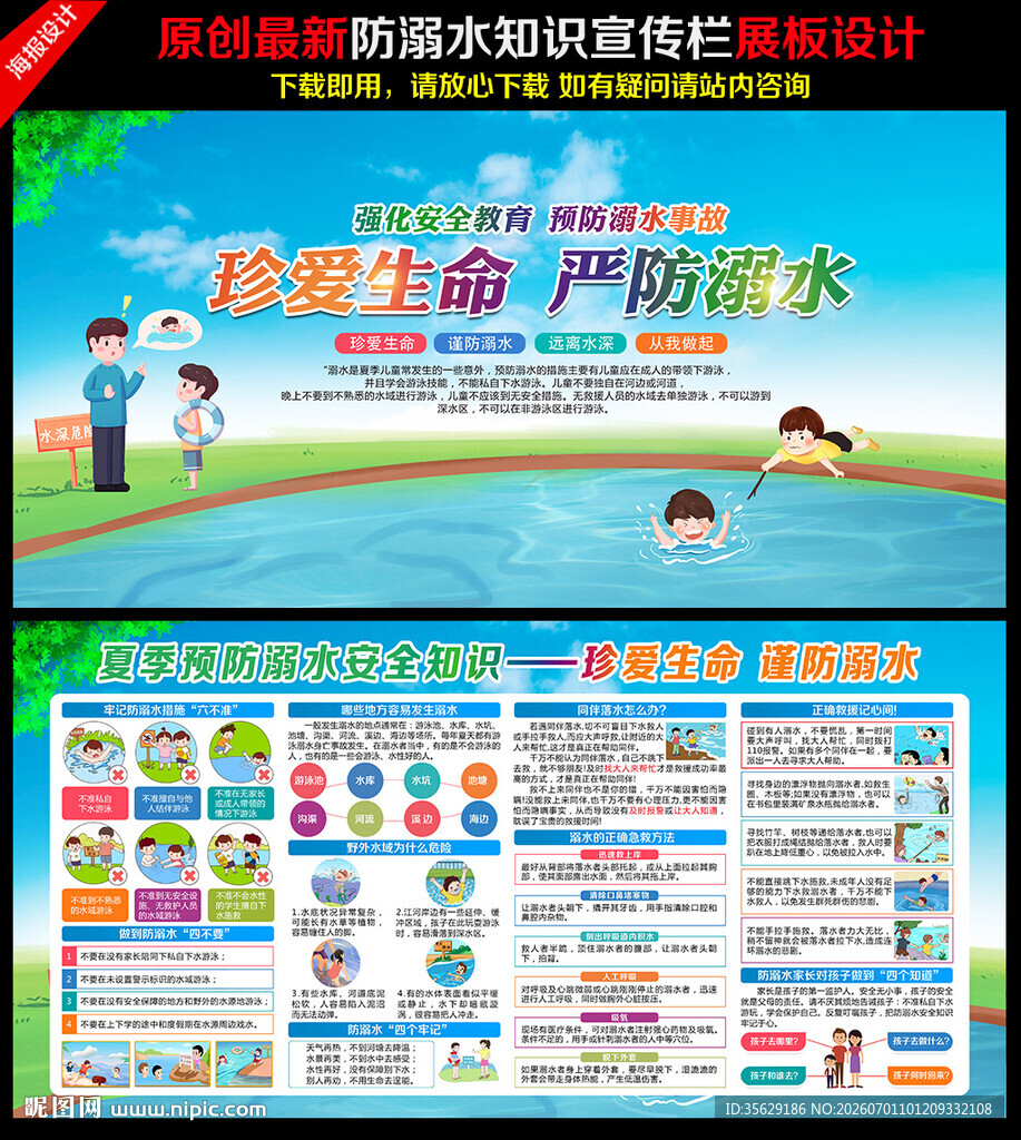 预防溺水展板