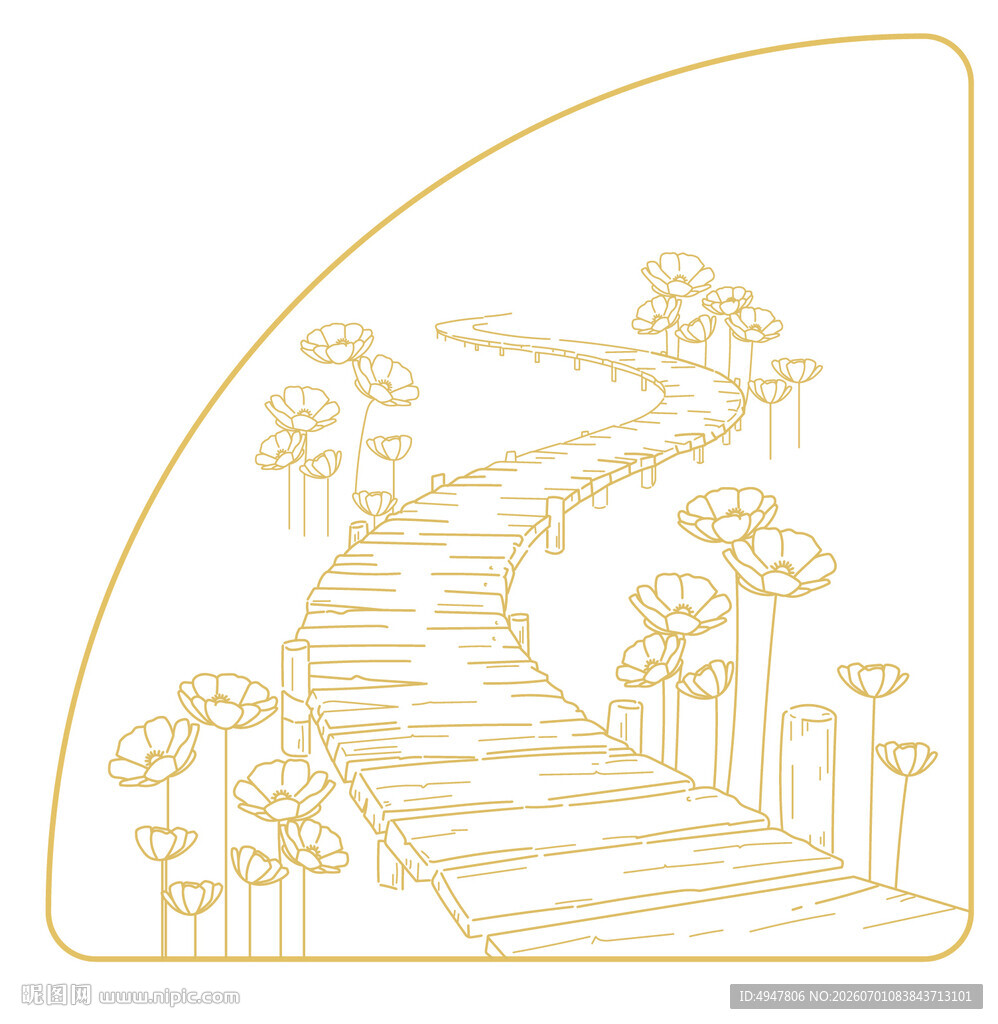 小径  矢量图 分层