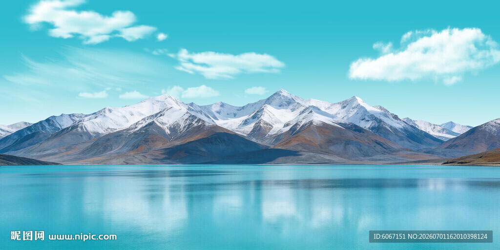 雪山湖泊