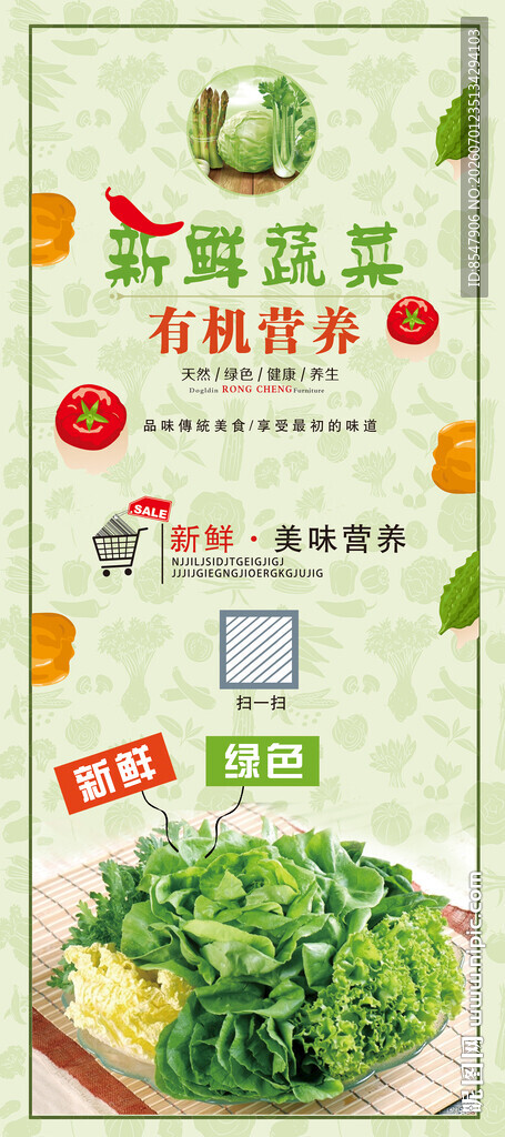 有机蔬菜种植 绿色健康宣传海报
