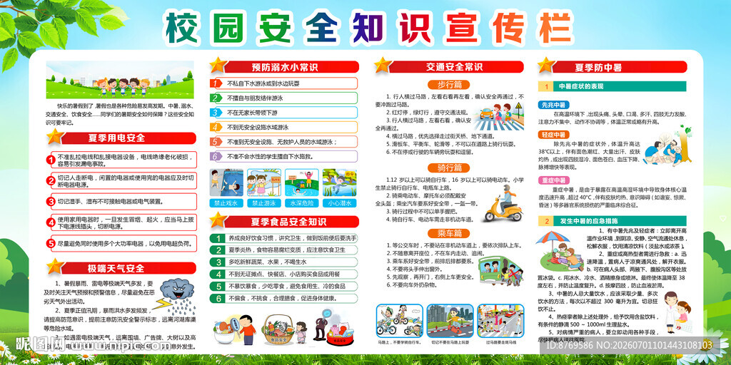 校园安全展板