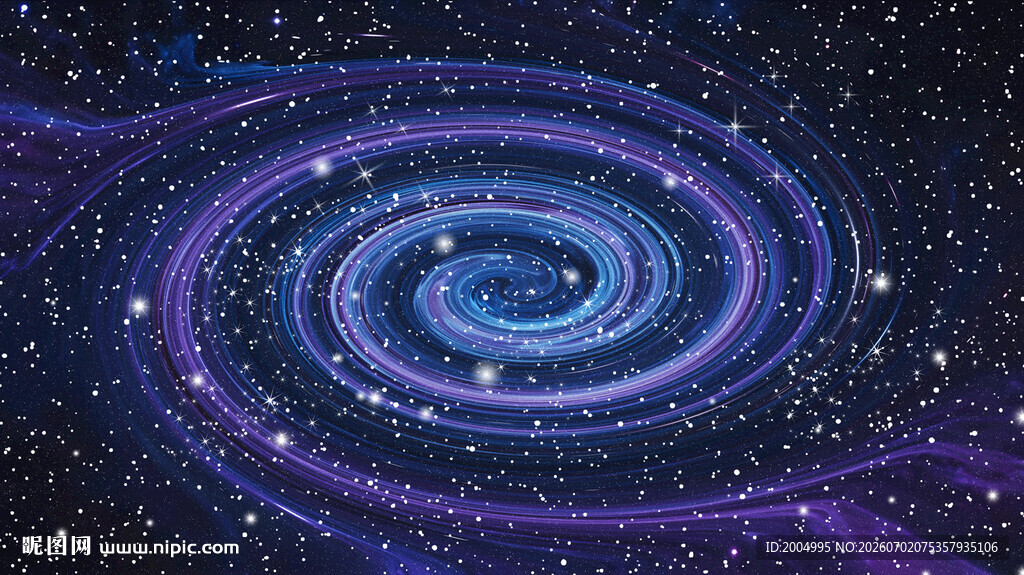 蓝紫色星空旋涡