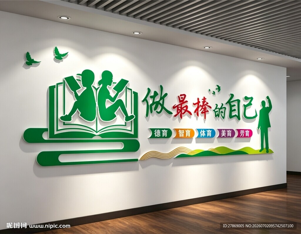学校园读书励志标语文化墙