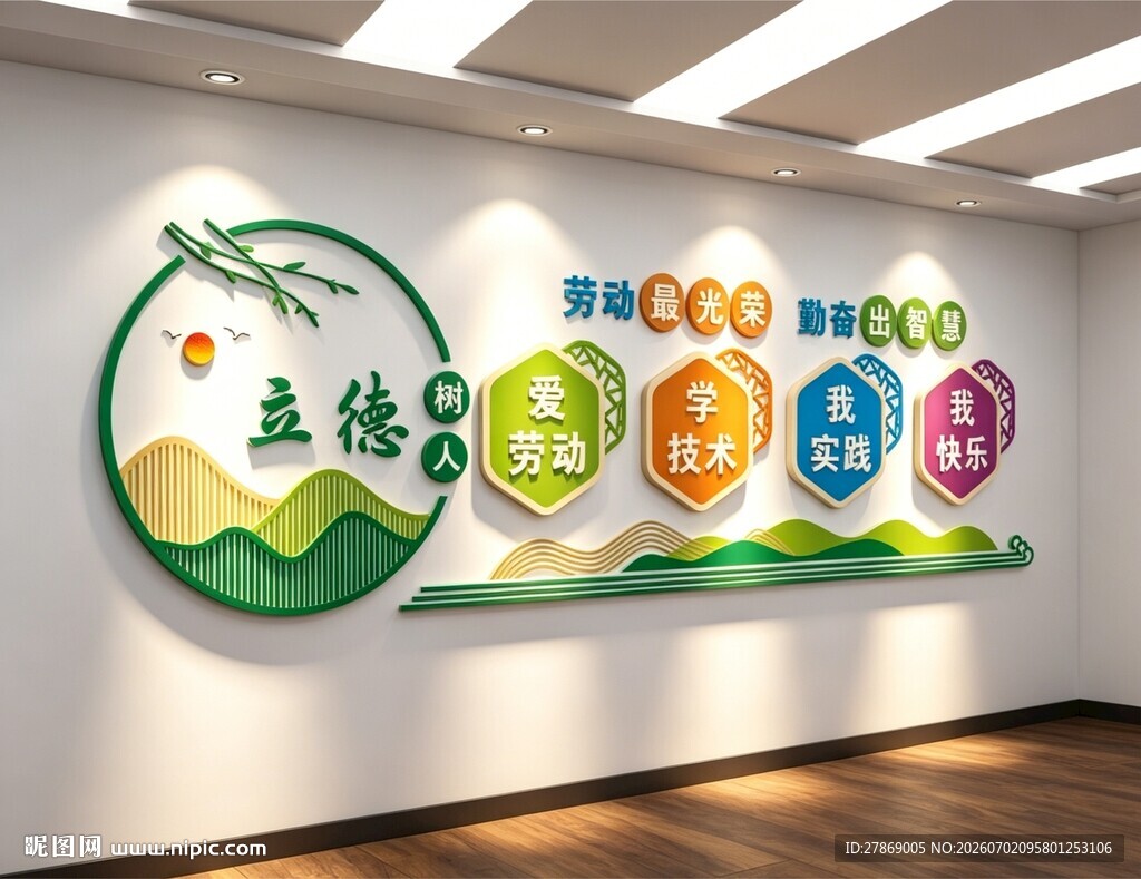 学校园劳技室文化墙