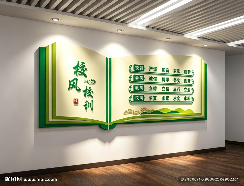 一训三风校风校训文化墙