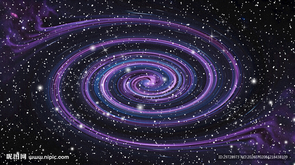 紫色旋涡星空吊顶