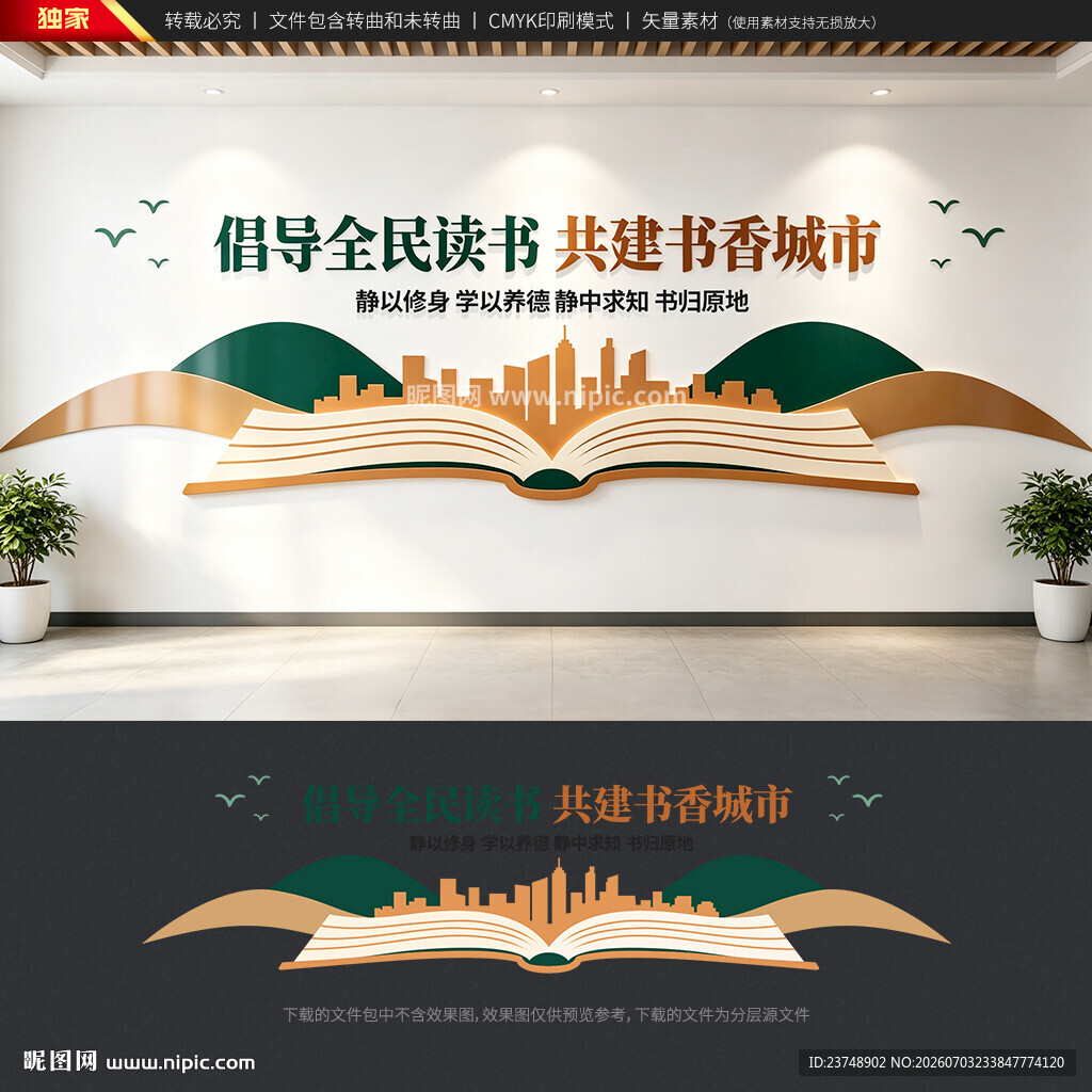全民阅读文化墙