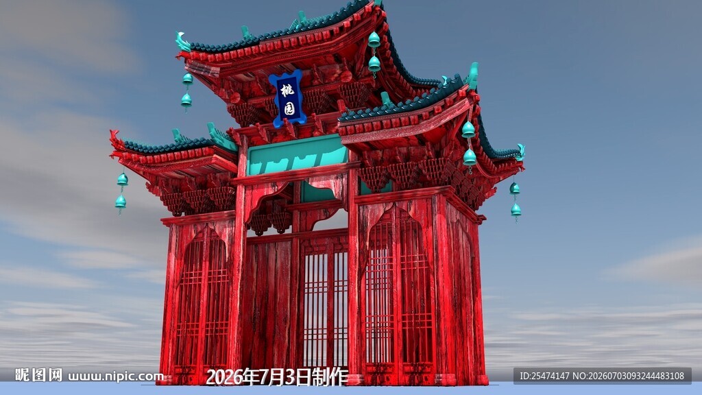 上色中式红亭古韵建筑之美