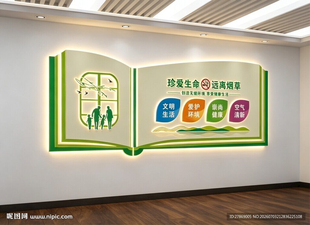 禁止吸烟标识牌文化墙