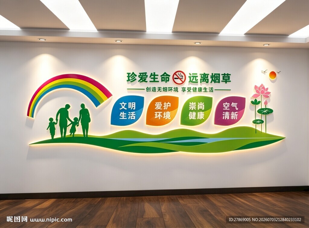 禁止吸烟标识牌文化墙